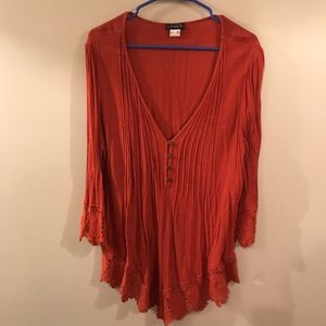 Burnt orange blouse